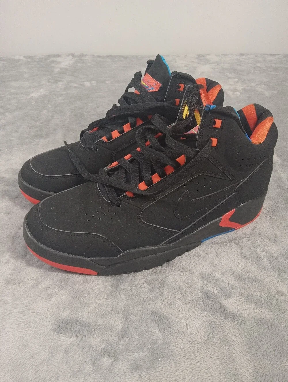 Nike Air Flight Lite Mid Black Orange Blue Scottie Pippen Size 8.5 NWT